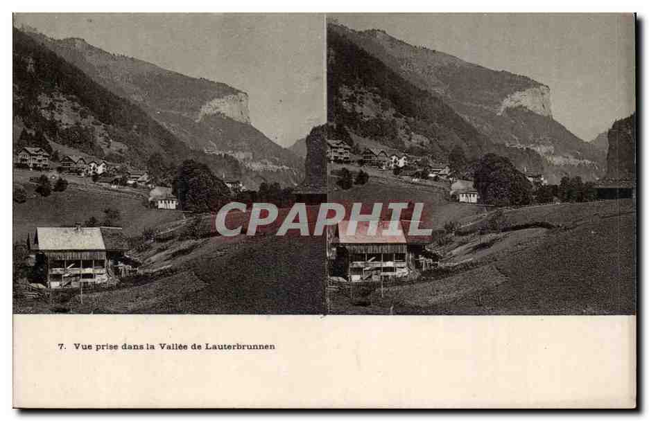 Suisse CPA Vue prise dans la vallee de Lauterbrunnen