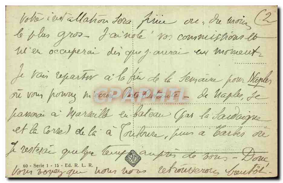 Italie Italie Roma CPA ponte Cavour — Rückseite