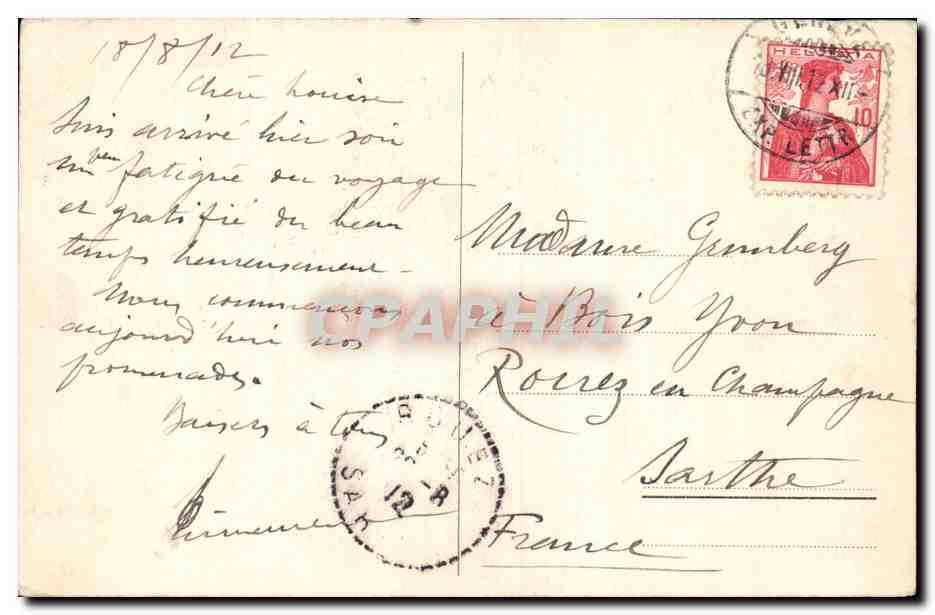 Suisse CPA Geneve et le quai du Mont Blanc — Rückseite