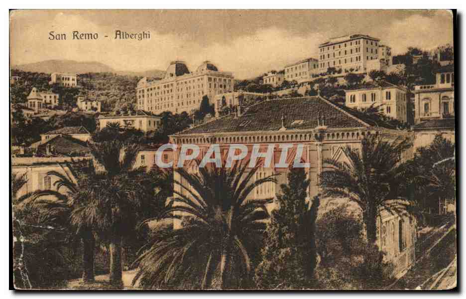 Italie San Remo CPA Alberghi