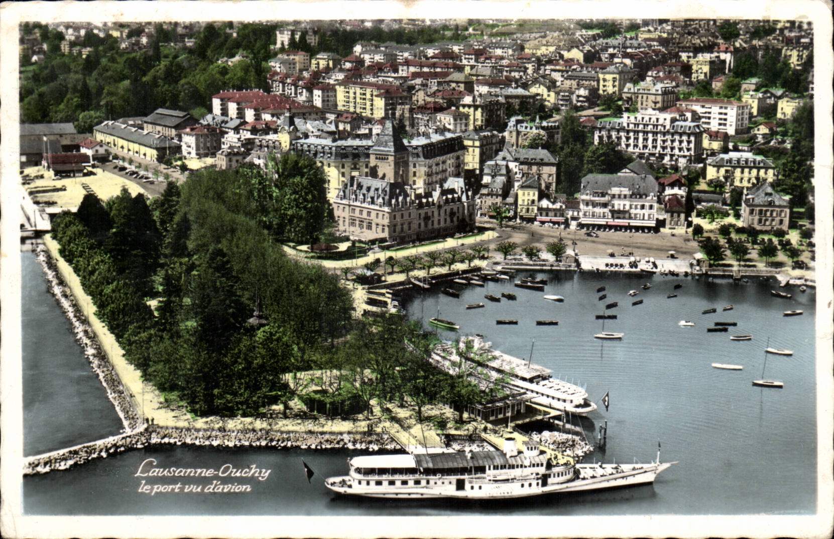 Suisse Lausanne Ouchy CPM Le port vu d'avion