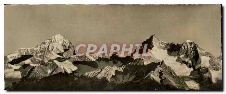 CPA Suisse Zermatt Sonnenaufgang auf Gornergrat Dent blanche 