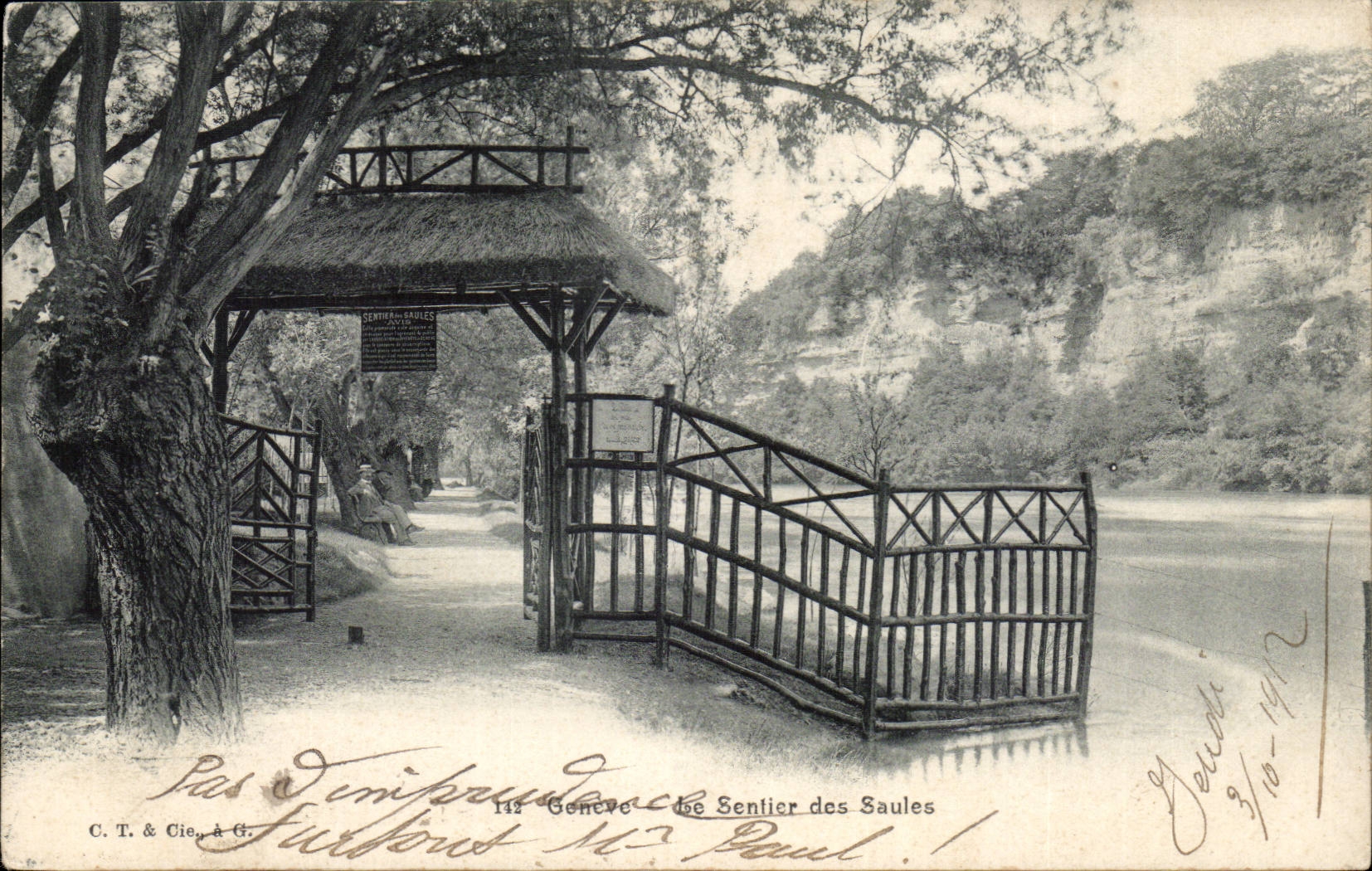 CPA Suisse Geneve Le sentier des saules