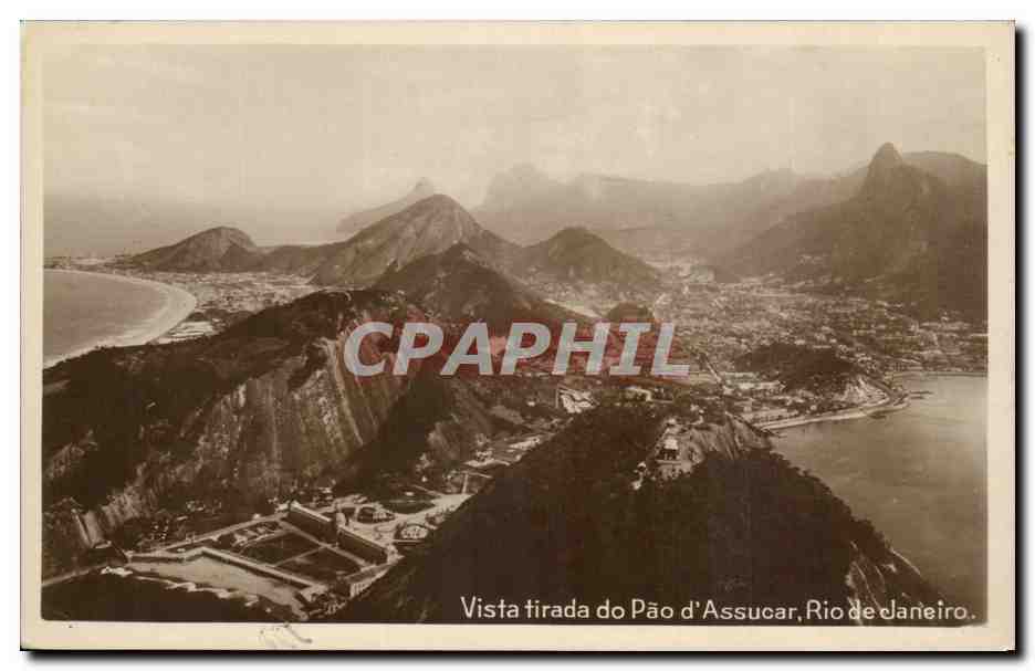 Vue prise du Pão de Açúcar, Rio de Janeiro — éditeur J. S. Afonso, n° R. 90