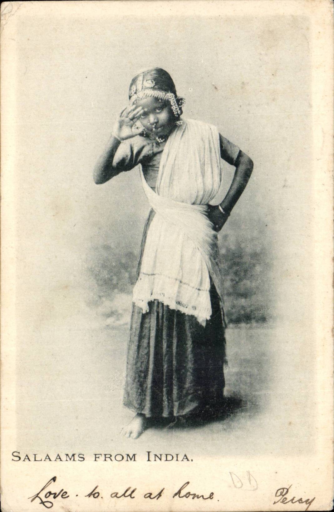 CPA Inde india Salaams from india (folklore coiffe)