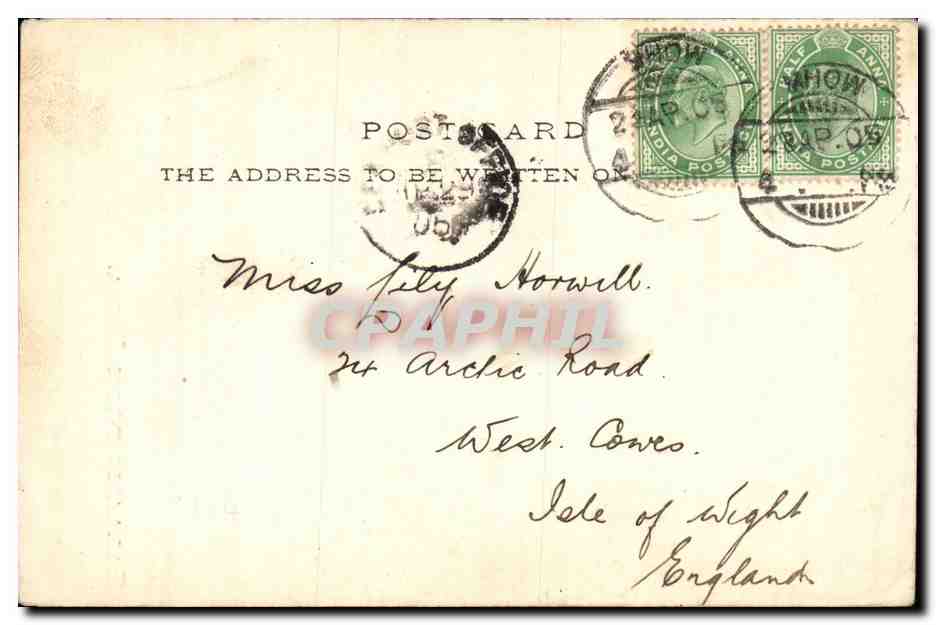 CPA Inde india Salaams from india (folklore coiffe) — Rückseite