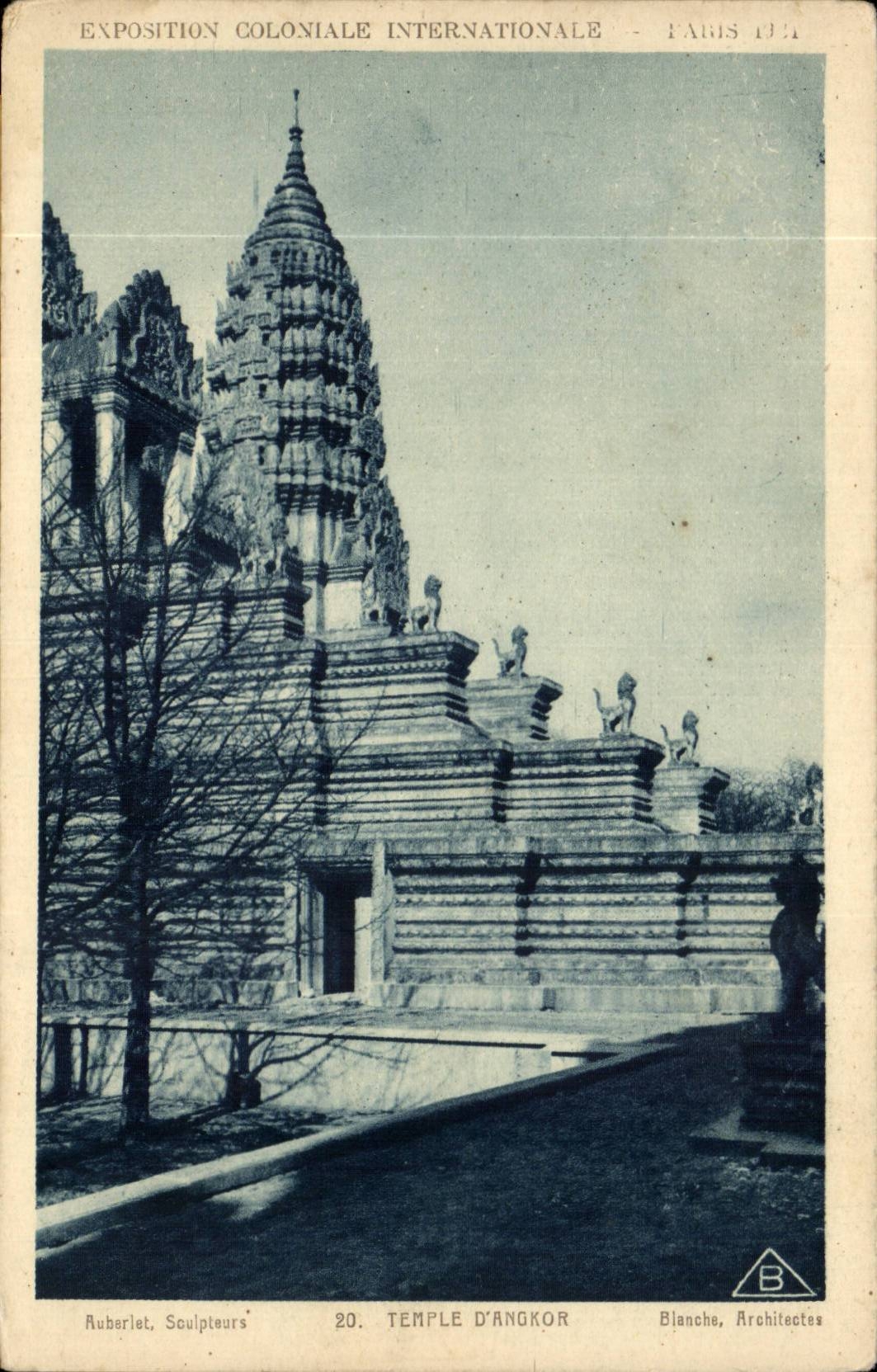 Cambodge Temple d'Angkor Exposition internationale Paris 1937
