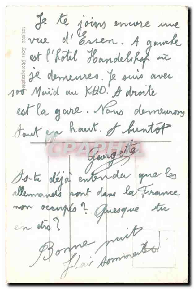 Allemagne - Deutschland - Essen - Hauptbahnhof - - CPA  — Rückseite