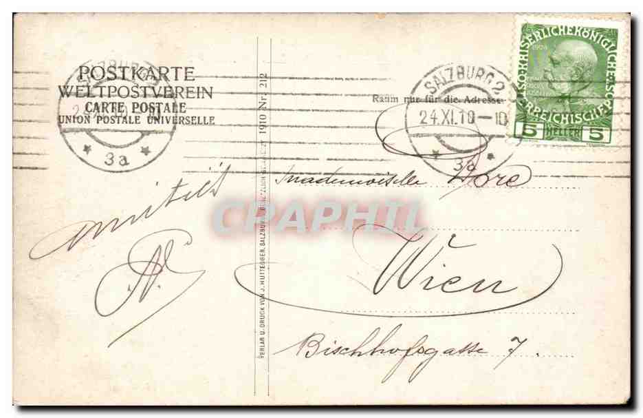 Austria - Austriche - Festung Hohensalzburg - CPA  — Rückseite