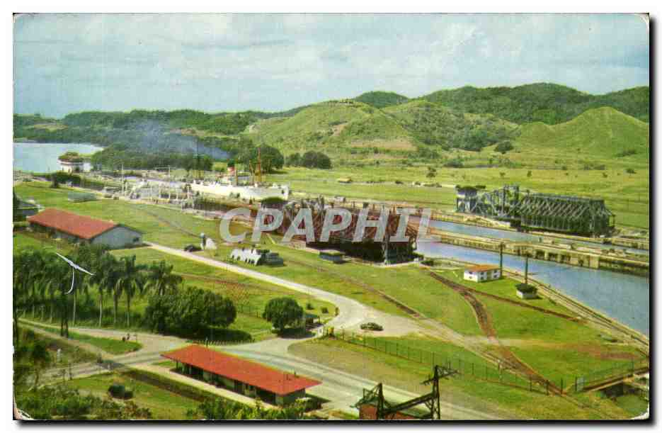 Panama Canal - Las Eclusas de Pedro Miguel - General view of the locks - CPA 