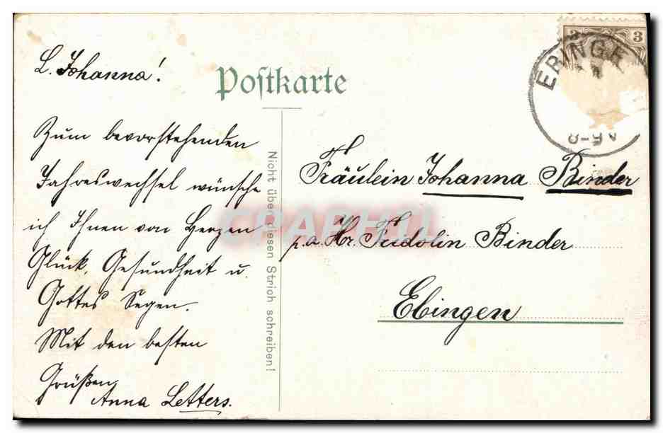 Fete - Nouvel An - Allemange - Deutschland - CPA  — Rückseite