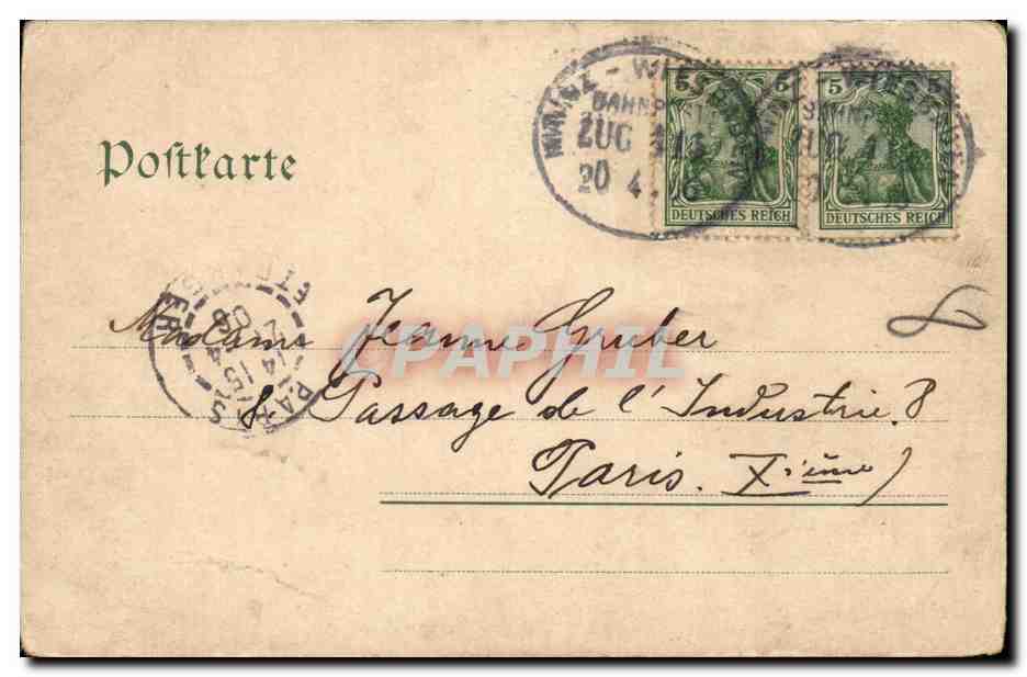 Allemange - Deutschland - Hessen - Wiesbaden - CPA  — Rückseite