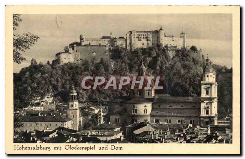 Austrich - Austria - Salzbourg - Salzburg - Hohensalzbug mit Glockenspiel und Dom - CPA 