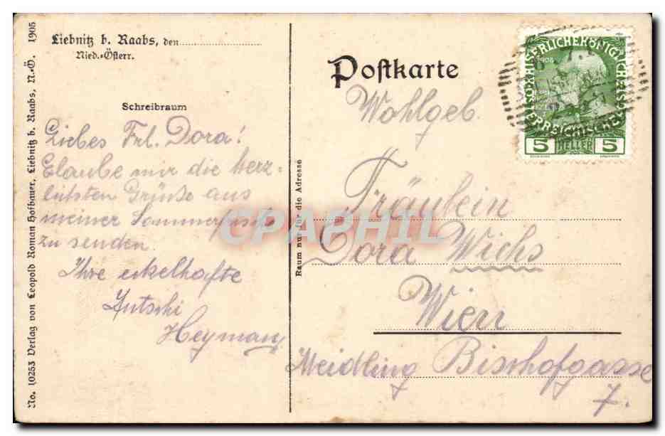 Austriche - Austria - Liebnitz - Souvenir - CPA  — Rückseite