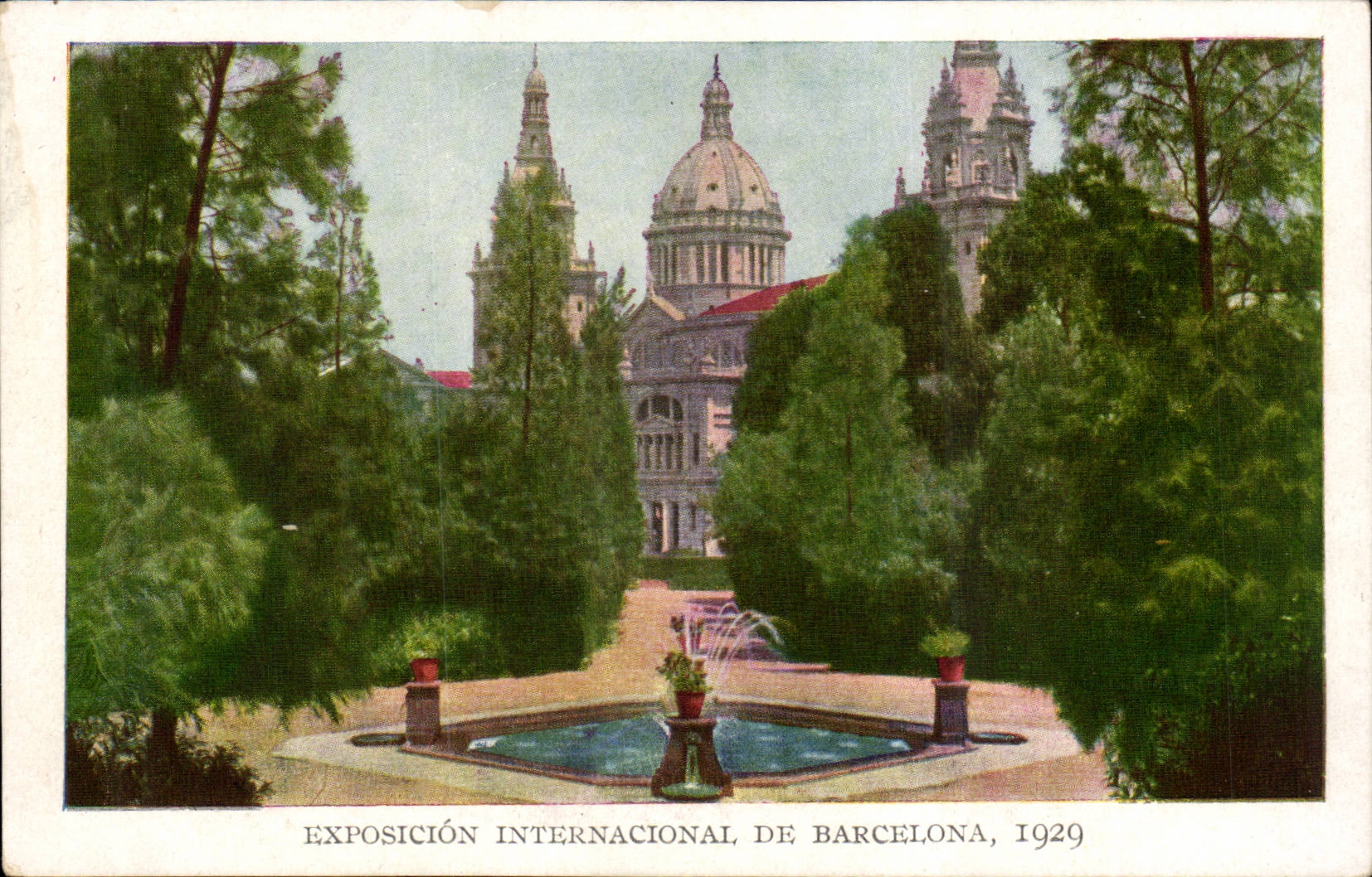 Exposition Internationale de Barcelone, 1929 — Jardin Umbrio — Éditions Victoria N. Coll Sallieti