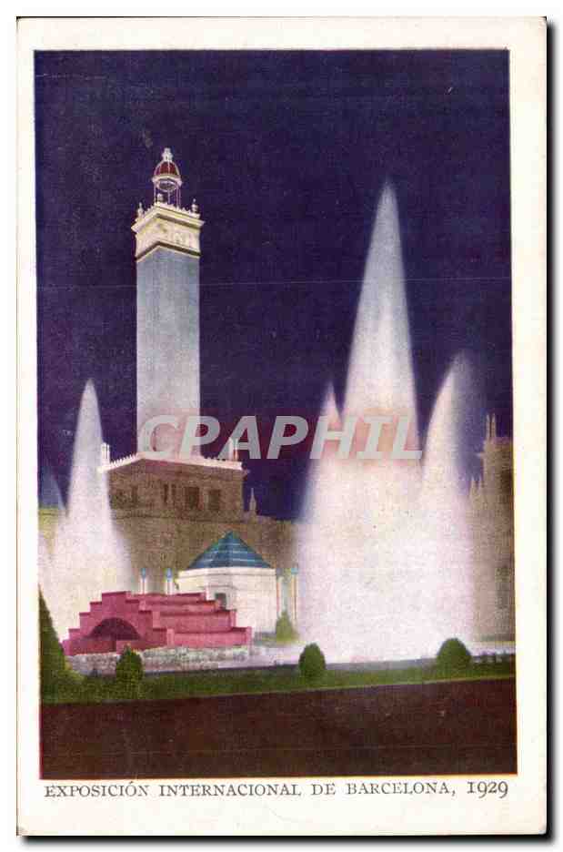 Place du Universo — Tour et fontaines (nuit) — Éditions Victoria N. Coll Salieti, n° 1452