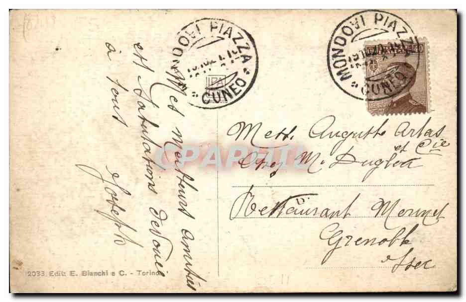 Italie - Italia - Mondovi - La Funiculaire - CPA  — Rückseite