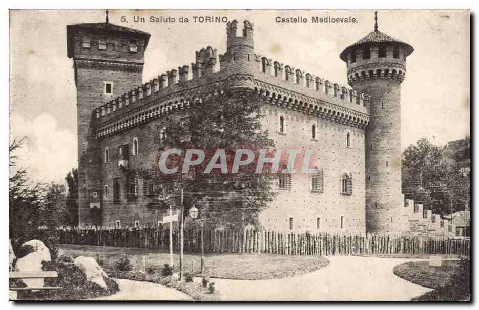 Italia - Italie - Italy Torino - Turin - Un Saluto da Torino - Castello Medioevale - CPA 