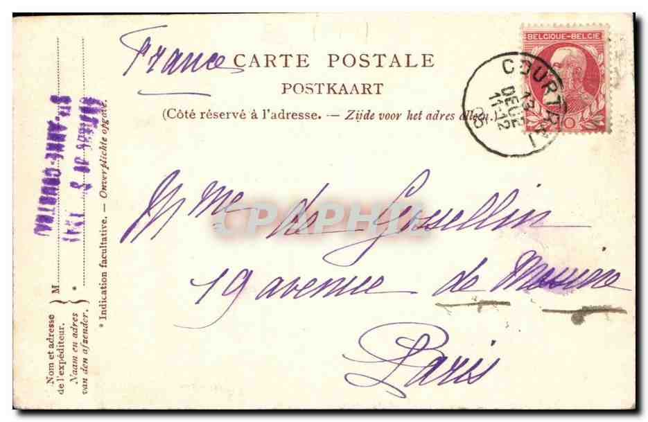 ALOST - La Drève et le Château d'Overhamme — éditeur inconnu, n° de série non visible — Achterkant