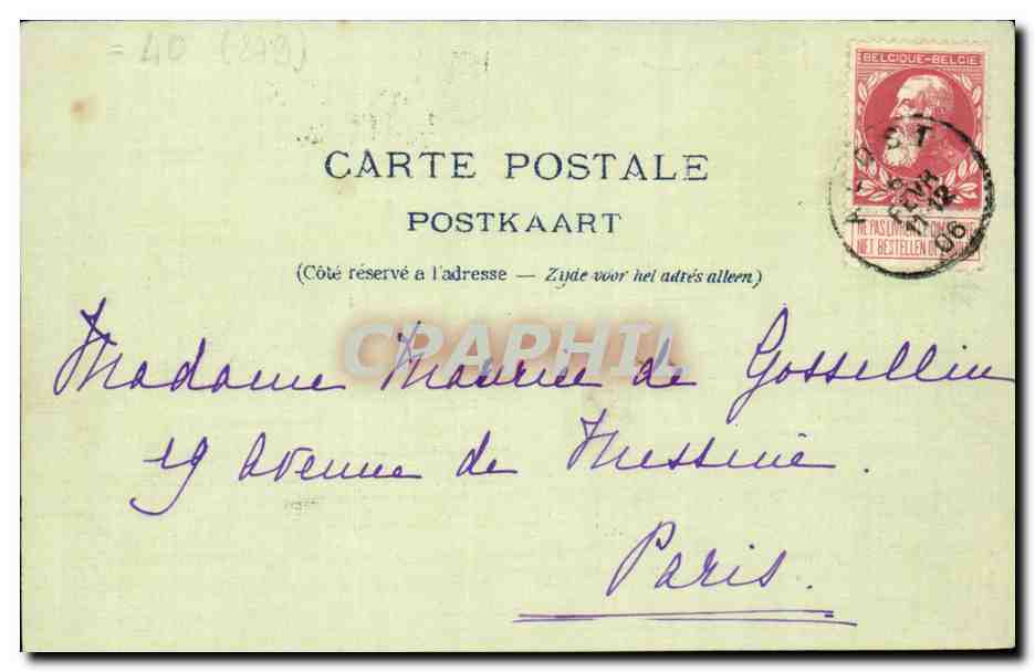 Château d'Overhamme — Souvenir d'Alost, N° 50 — éditeur Alost — Achterkant