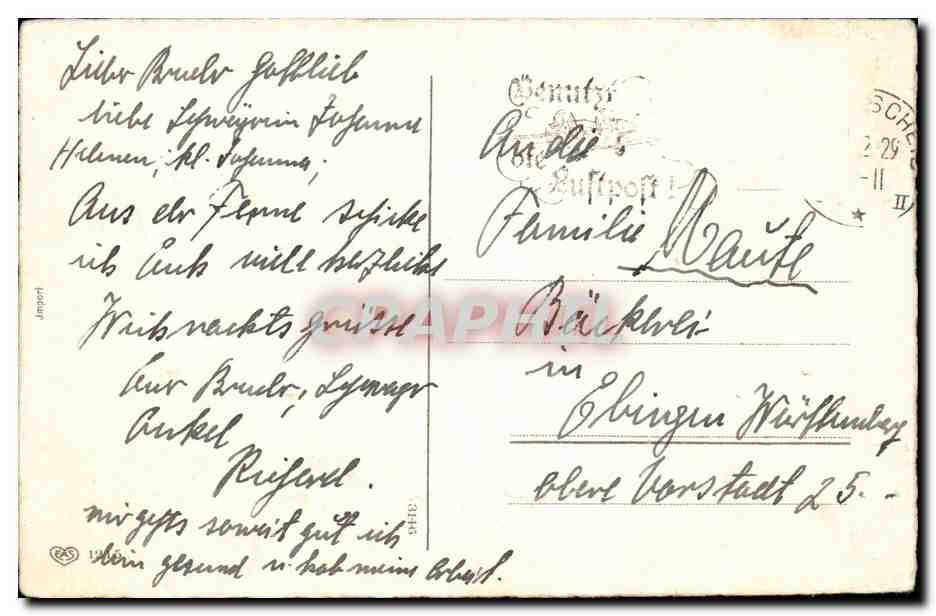 Fete - Noel - Froehliche Weihnachten - CPA  — Rückseite