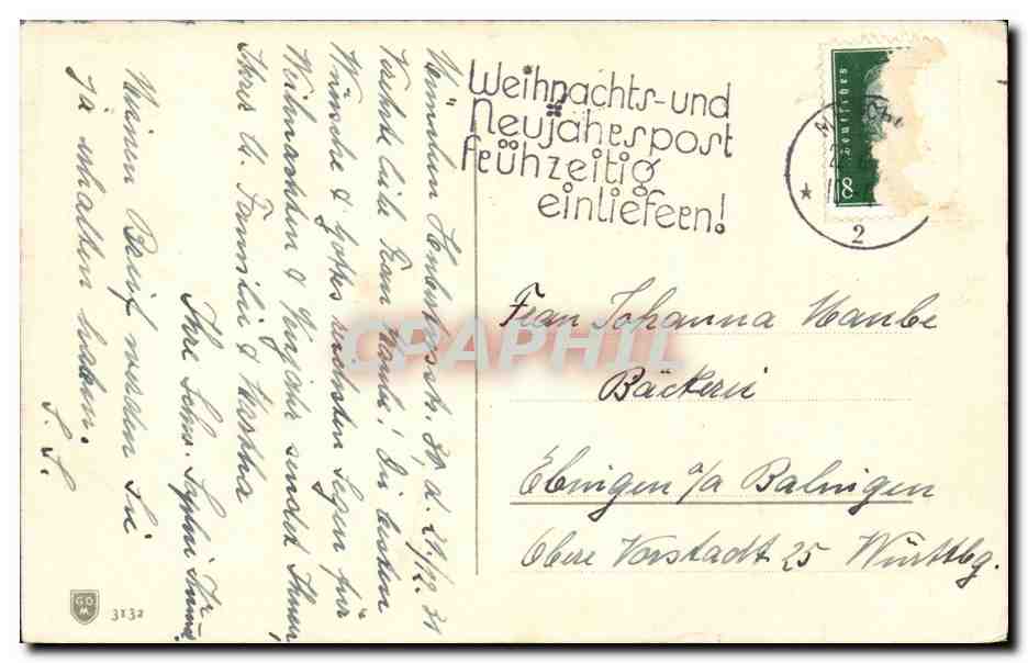 Fleurs - Blumen - Siehe ich bin bei euch ale tage bis an der Welt Ende - CPA  — Verso