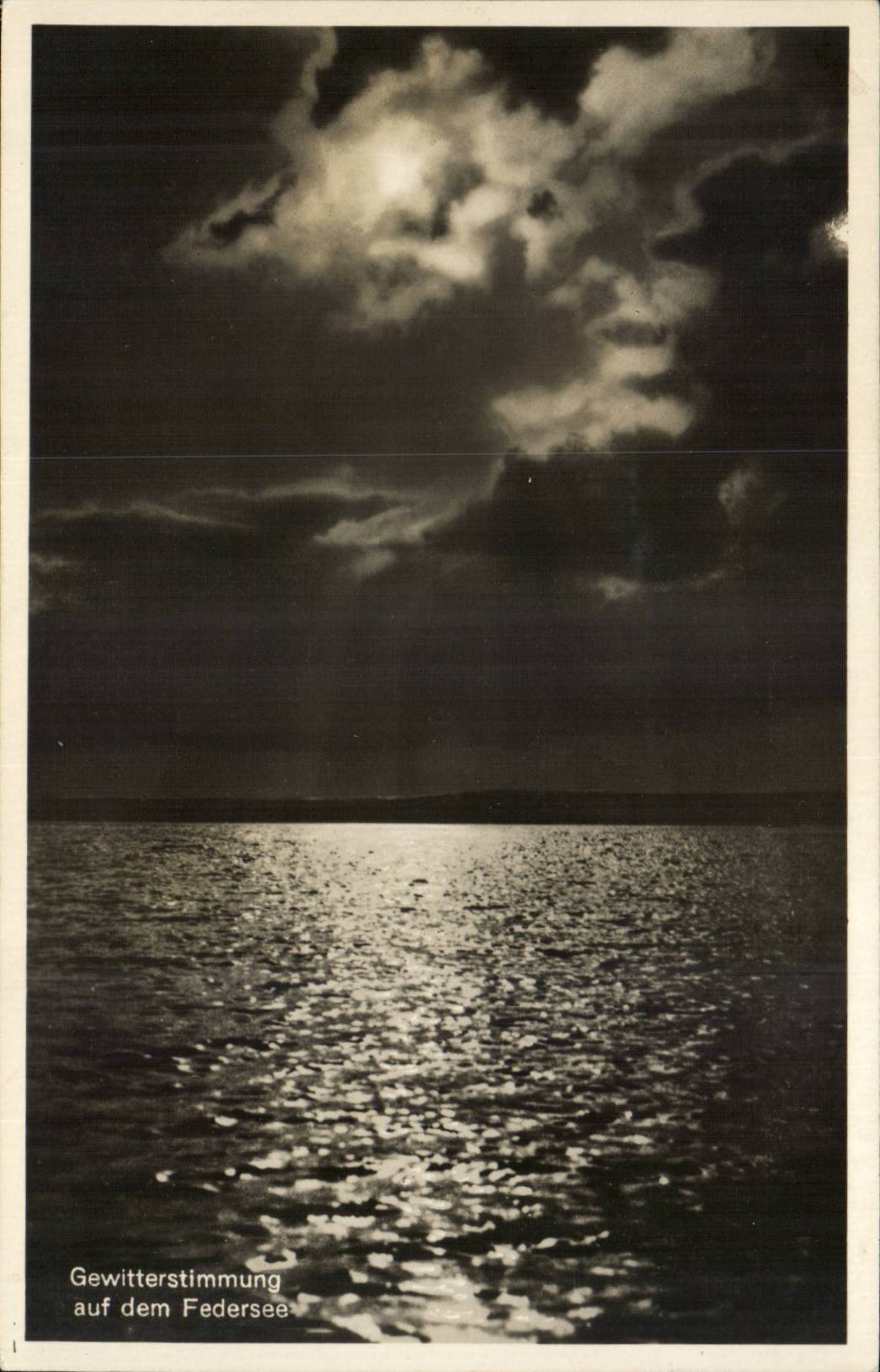 Gewitterstimmung auf dem Federsee — photographie — Echte Photographie, Buechau