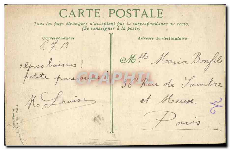 Biarritz - Grande Plage - CPA  — Rückseite