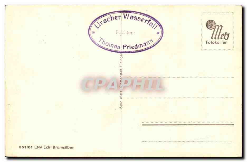 Allemagne - Deutschland - Urach - Souvenir - CPA  — Rückseite