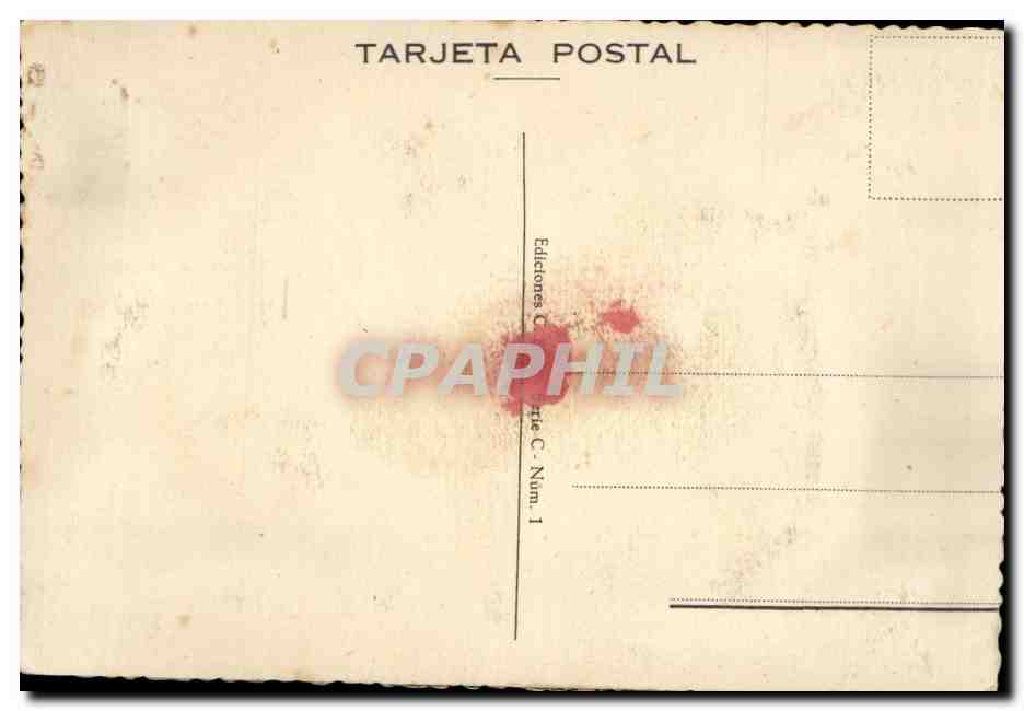 Espana - Espagne - Asturias - folklore - stitched relief - unusual - CPA  — Back