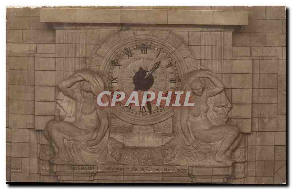 Suisse Lausanne CPA Interieur de la gare Horloge