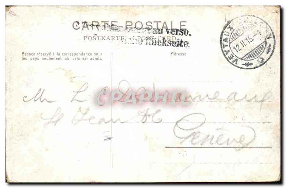 CPA Suisse Chillon et Panbrama du Leman — Rückseite