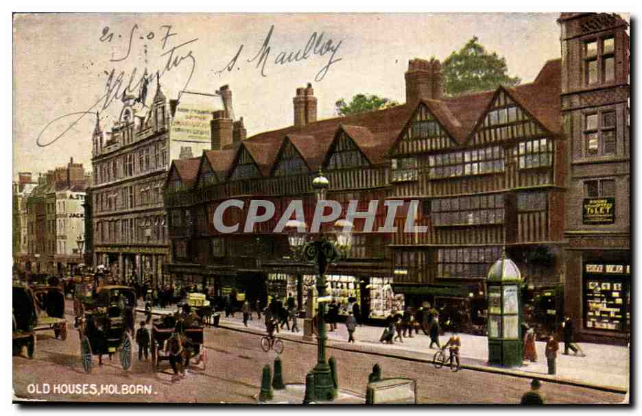 CPA Grande Bretagne London Londres Old houses Holborn