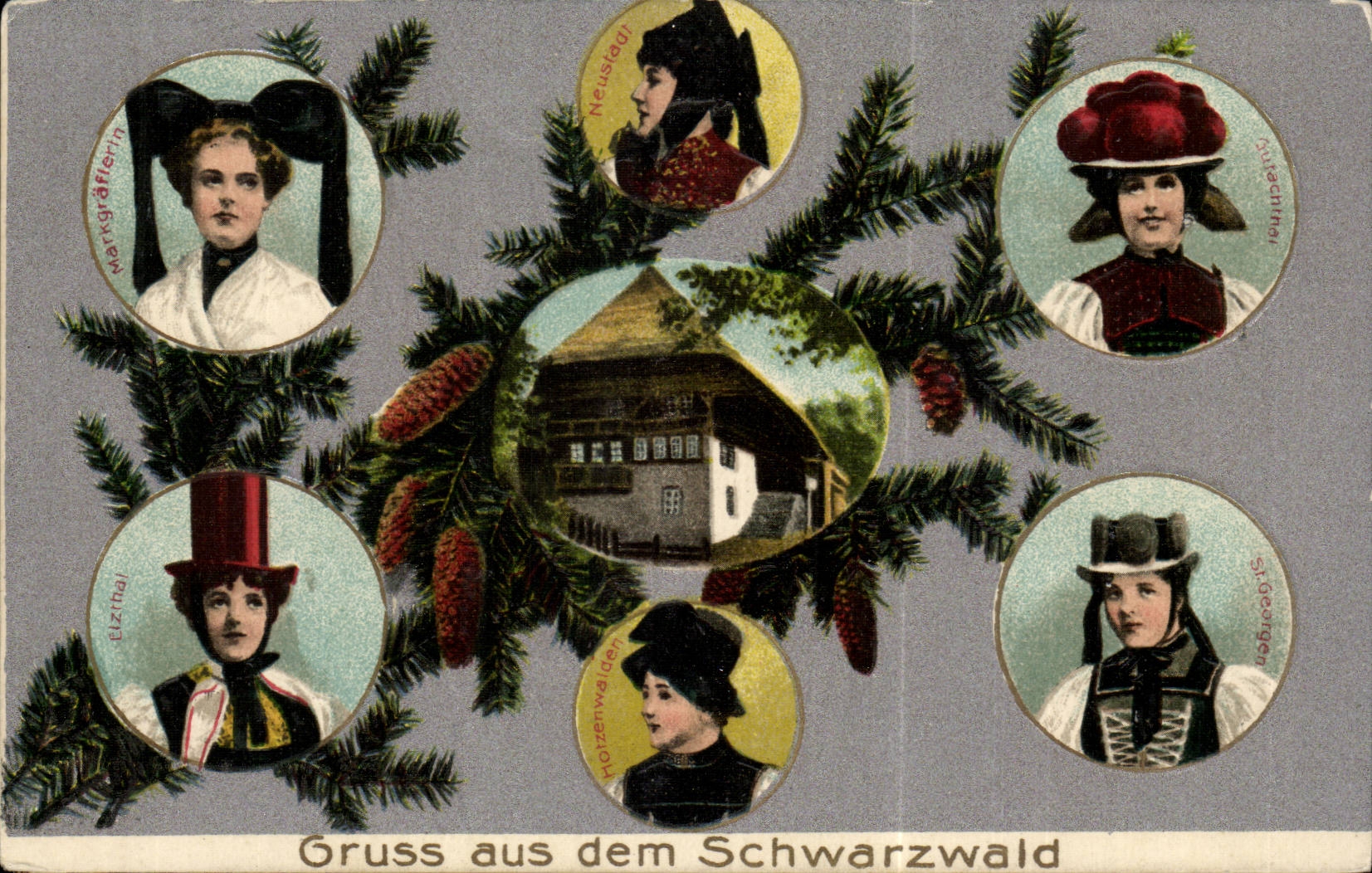 CPA Gruss aus dem Schwarzwald (folklore)