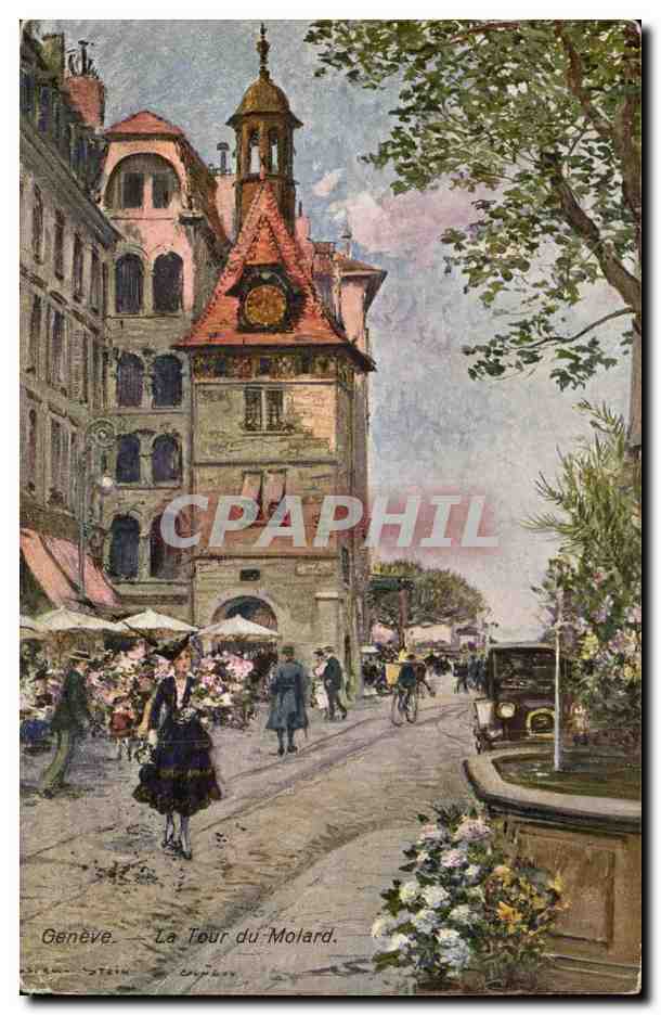 CPA Suisse Geneve La tour du Molard