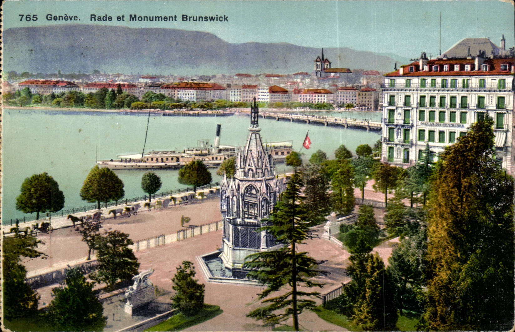 CPA Suisse Geneve Rade et monument Brunswick