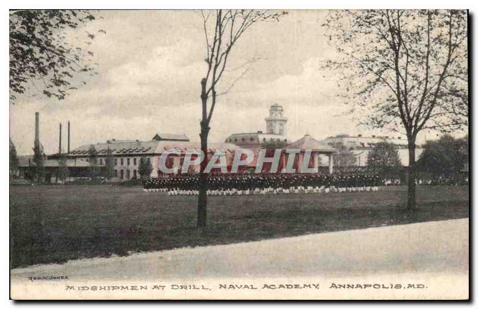 CPA Etats unis Midshipmen at Drill Naval academy Annapolis