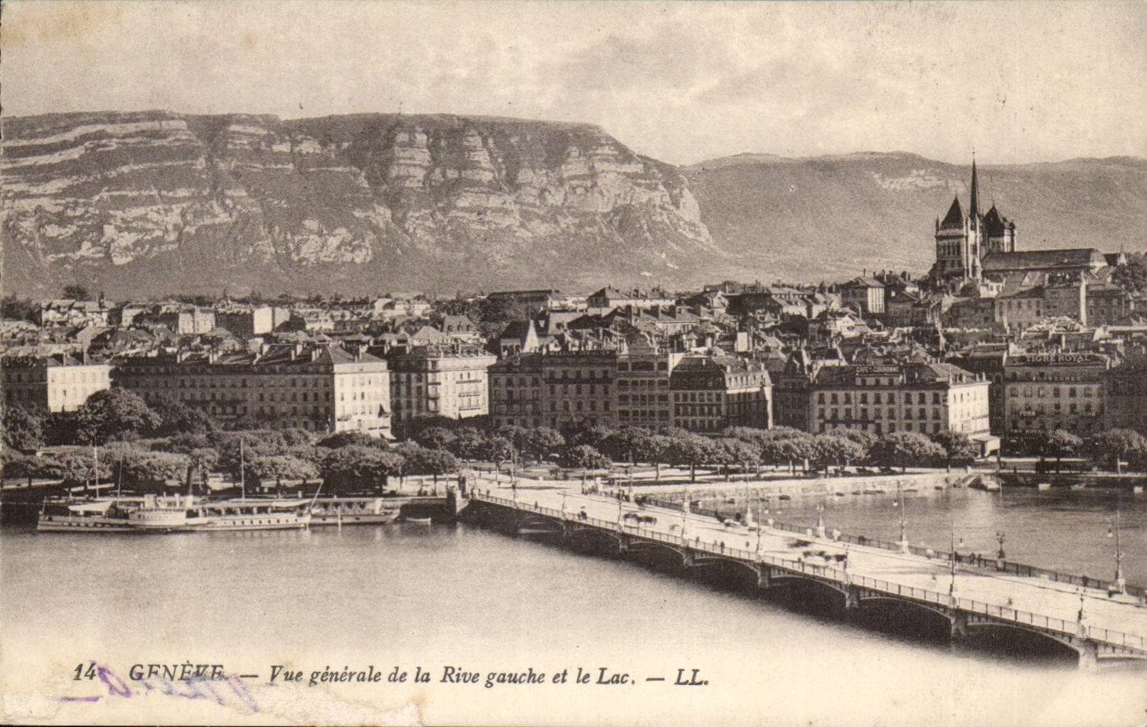 Suisse CPA Geneve Vue generale de la rive gauche et le lac