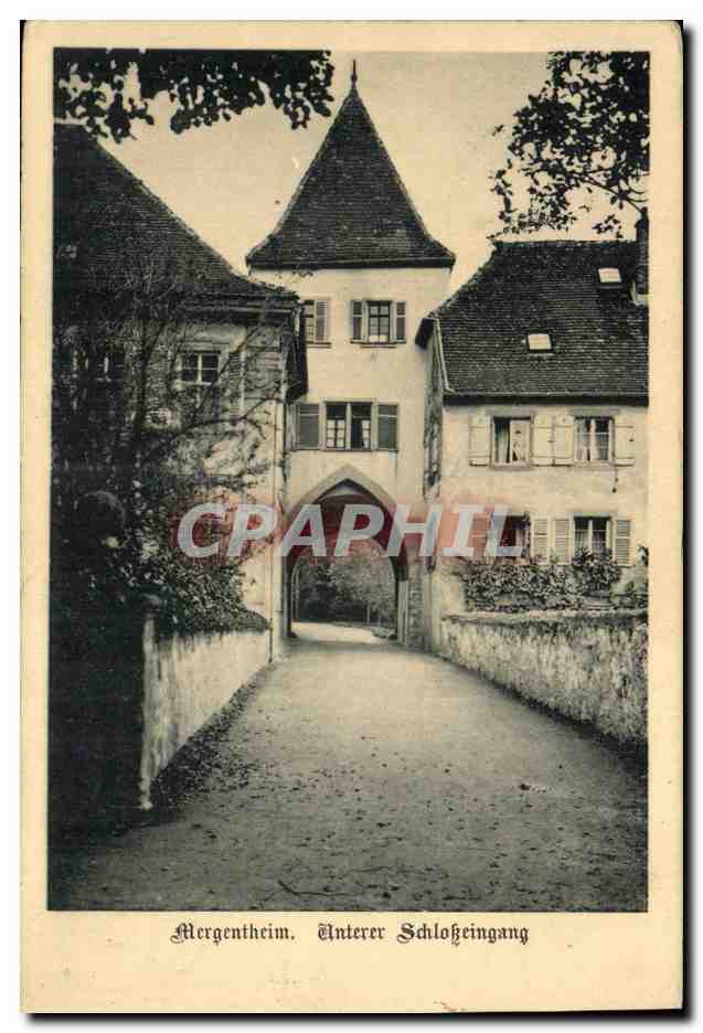 Allemagne Mergentheim CPA Unterer Schlosseingang
