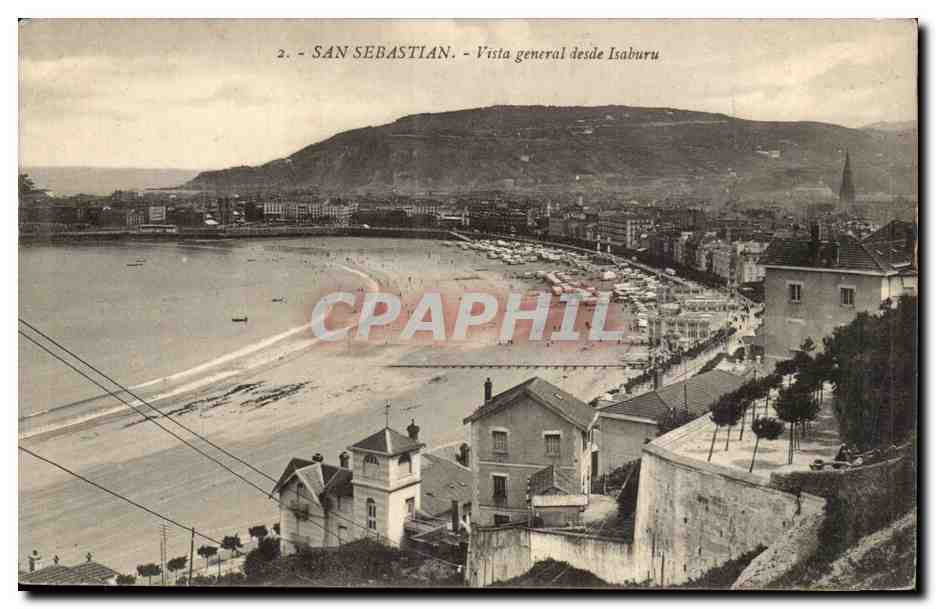 Espagne Espana Spain San Sebastian CPA Vista general desde Isaburu