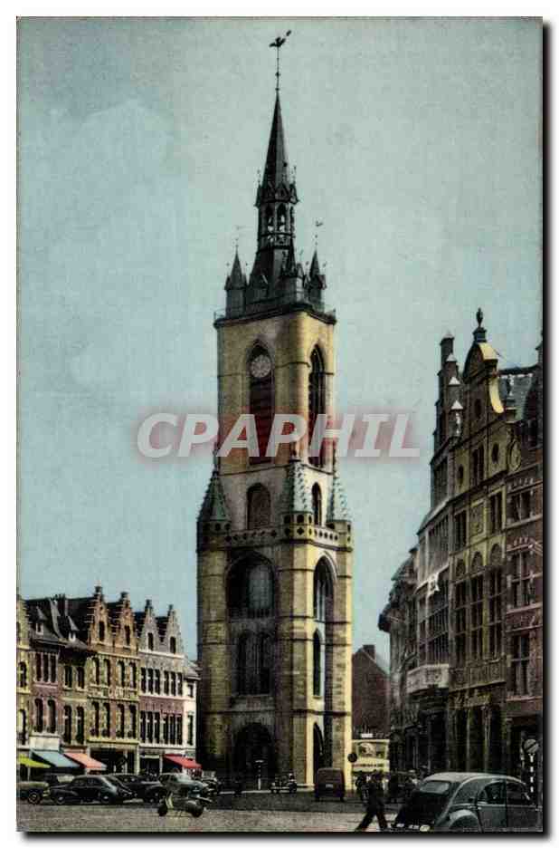Belgie Belgique Tournai CPA Le beffroi