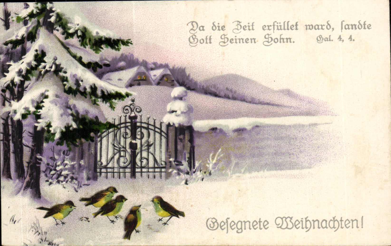 CPA FAntaisie Weihnachten Joyeux Noel (oiseaus)
