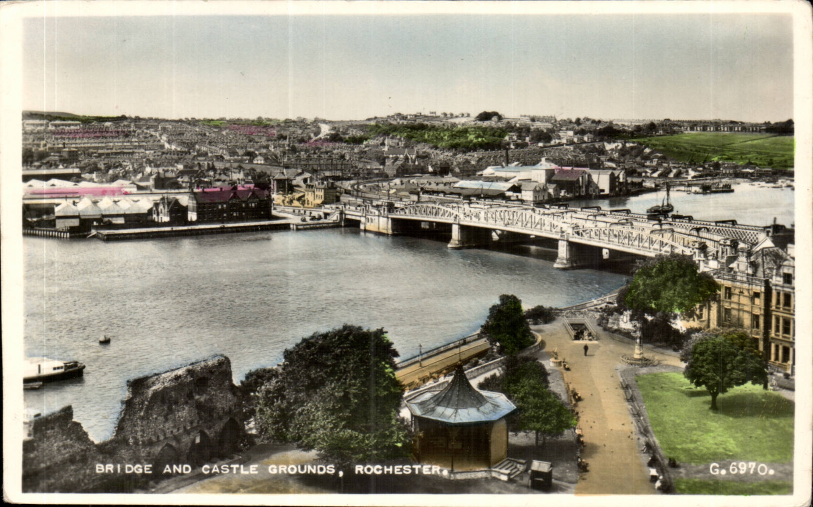 Grande Bretagne CPA Bridge and castle Grounds Rochester