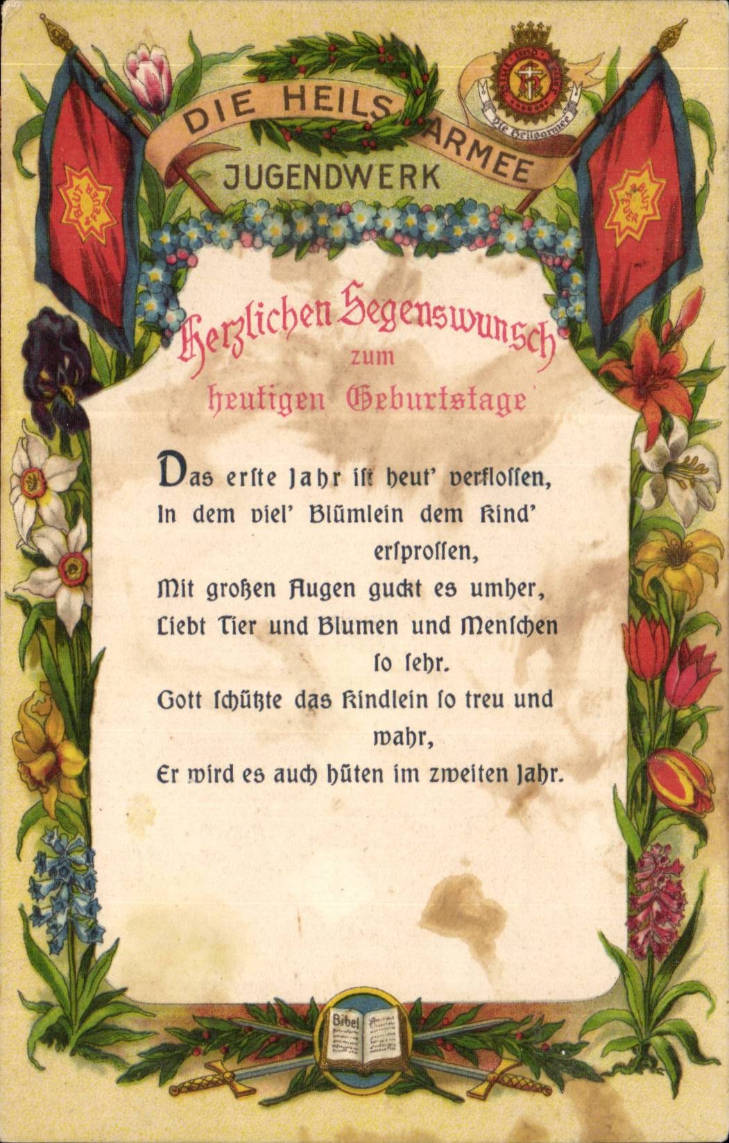 CPA Die Heils Armee Jugendwerk (militaria) Blutt Feuer (armee du salut)