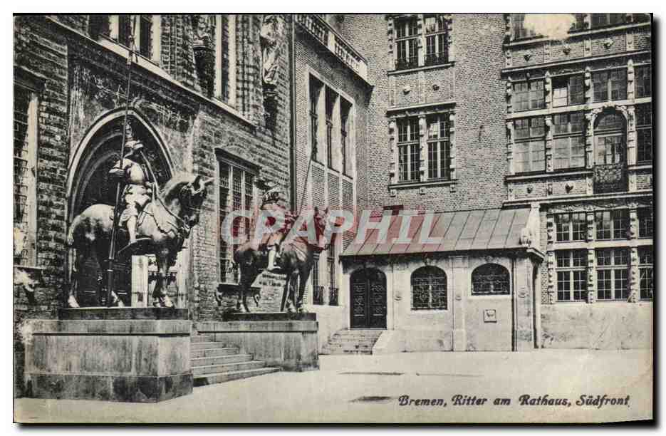 Allemagne Bremen CPA Ritter am Rathaus Sudfront