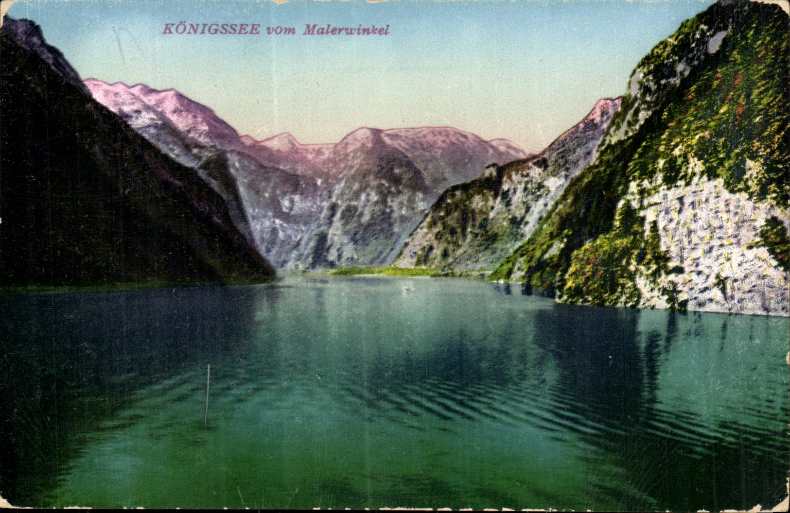 Austria Autriche Osterreich Konigsee St Bartholoma mit Watzmann CPA 
