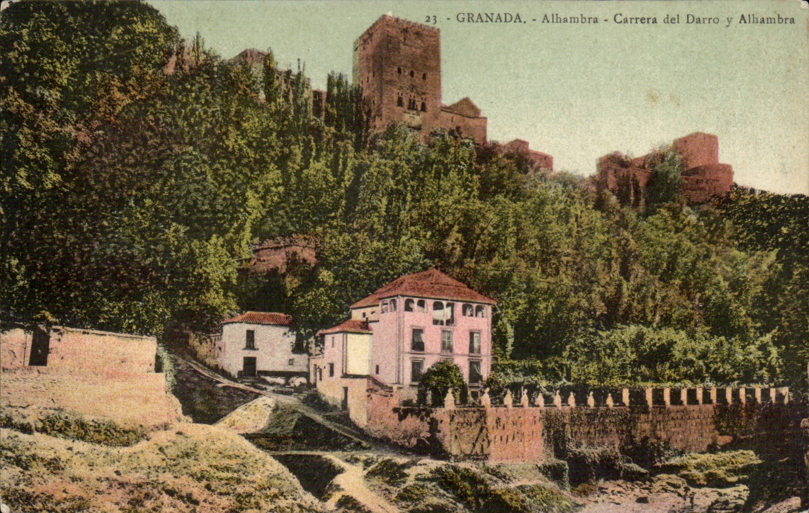 Espana - Espagne - Granada - alhambra - Carrera del Darro y Alhambra - CPA 
