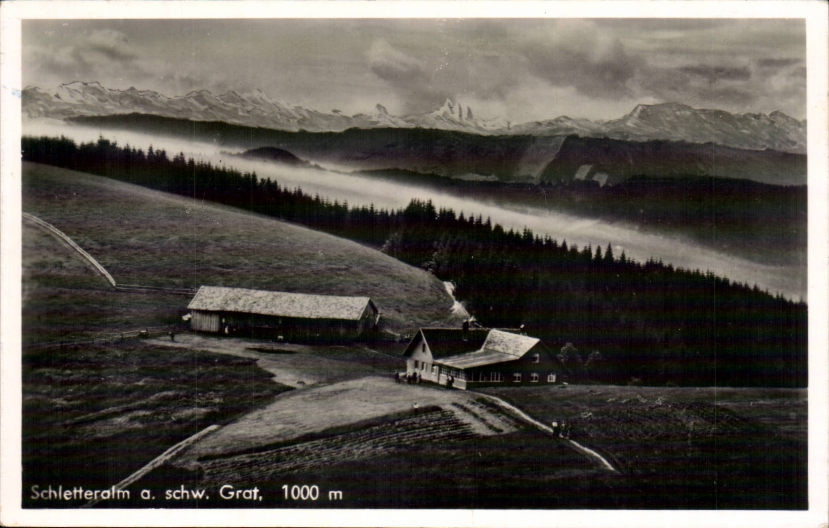 Deutschland - Alemagne - Schletteralm a schw Grat 1000 m - CPA 