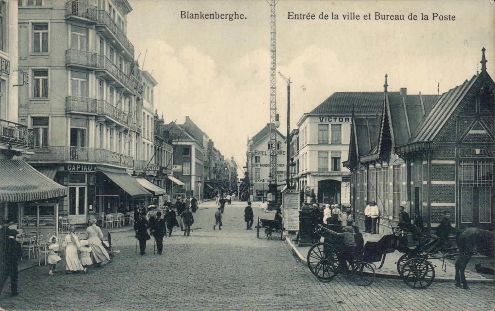 Blankenberghé — Entrée de la ville et Bureau de la Poste — Univers