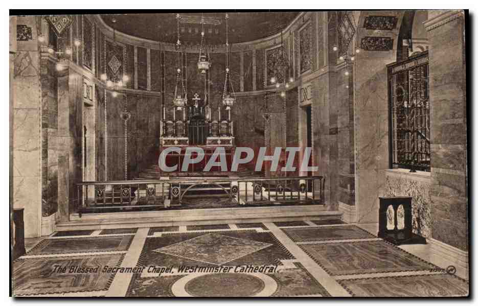 Angleterre - Engand - Lond - The Blessed Sacrement Chapel - Westminster Cathedral CPA 